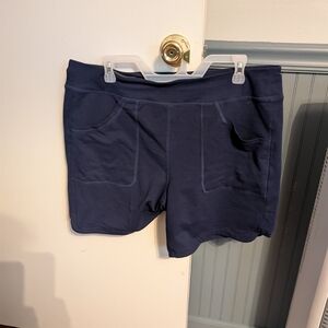 Lands' End Women's Dark Blue Cargo Shorts